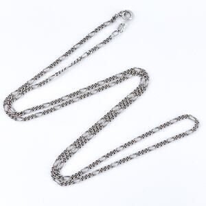 Vintage Sterling Silver 925 2.2mm Figaro Chain Necklace 24”